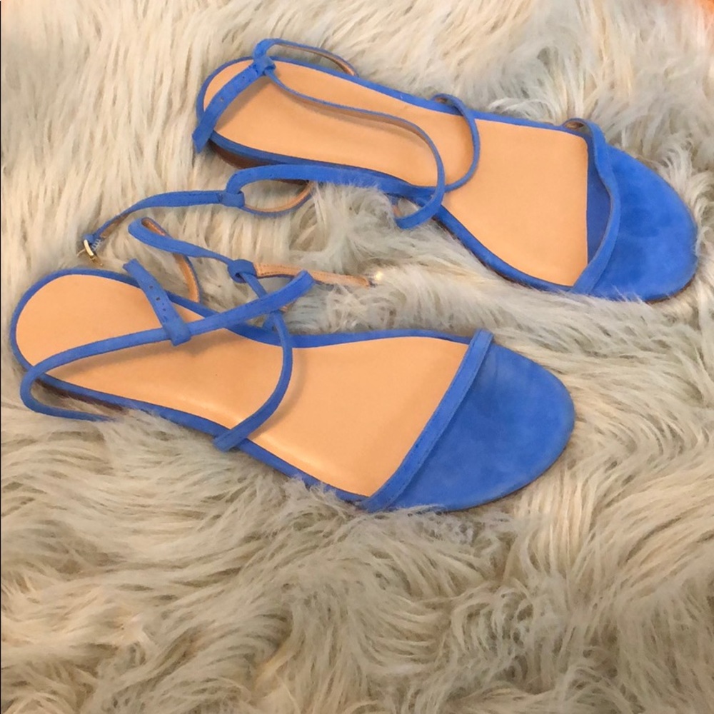 Bright blue sandals